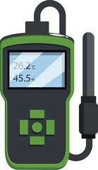 Digital thermo hygrometer measuring temperature and humidity level