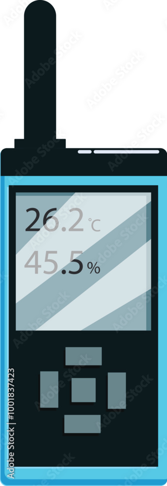 Poster portable digital thermohygrometer showing temperature and humidity level with a large lcd screen
