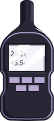 Digital thermohygrometer measuring temperature and humidity level