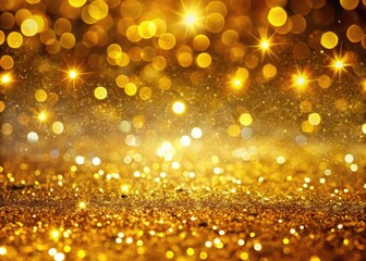 Shimmering Sparkly Gold Background for Elegant Designs, Textures, or Festive Celebrations and Events