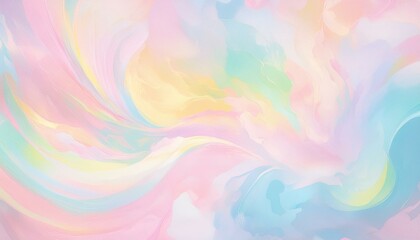 Obraz premium パステルカラーの優しい色合い、水彩画風イラスト背景