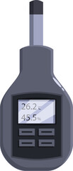 Digital thermo hygrometer measuring temperature and humidity level