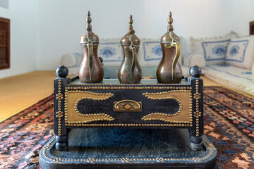 United Arab Emirates - Al Ain - Al Ain Palace Museum - Traditional Arabic Coffee Pots...