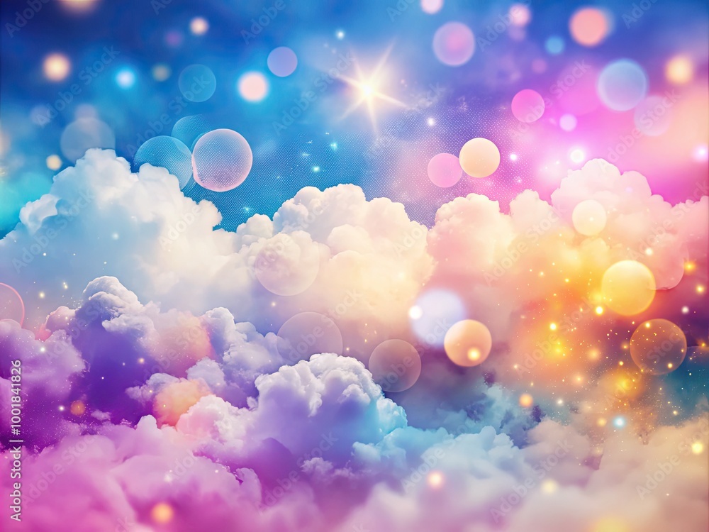 Poster soft and dreamy clouds background perfect for creative projects and graphic design use