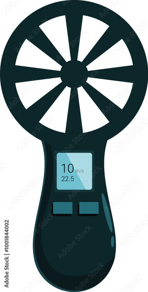 Aufkleber digital anemometer measuring wind speed, a device used for measuring wind speed and direction
