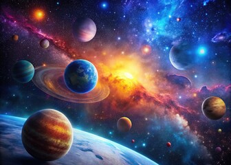 Stunning Cool Space Backgrounds Featuring Stars, Galaxies, Planets, and Nebulas for Creative Projects