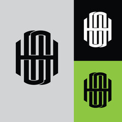 OHO initials logo vector monogram template