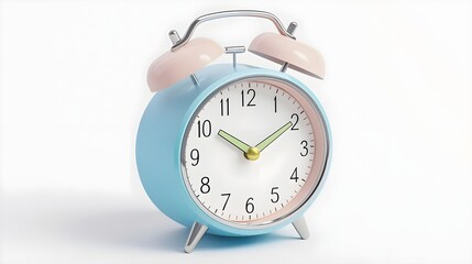 Blue Alarm Clock Isolated