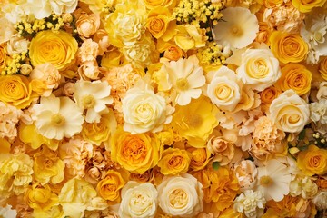Yellow Flower Background with Different Shades and Soft Petals