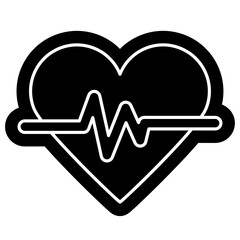 Lifeline icon, Heart beat medical