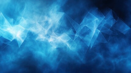 Abstract polygon background with a modern, angular design in various shades of blue 