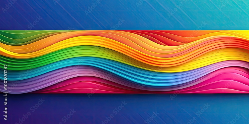 Aufkleber vibrant abstract banner background with colorful waves and gradients for creative design projects