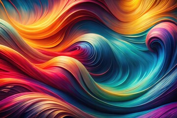 Vibrant Abstract Background with Colorful Waves and Swirls for Creative Design and Digital Projects