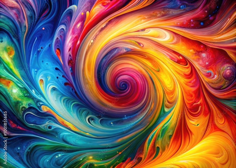 Aufkleber vibrant abstract psychedelic background with swirling colors and unique patterns for creative projec