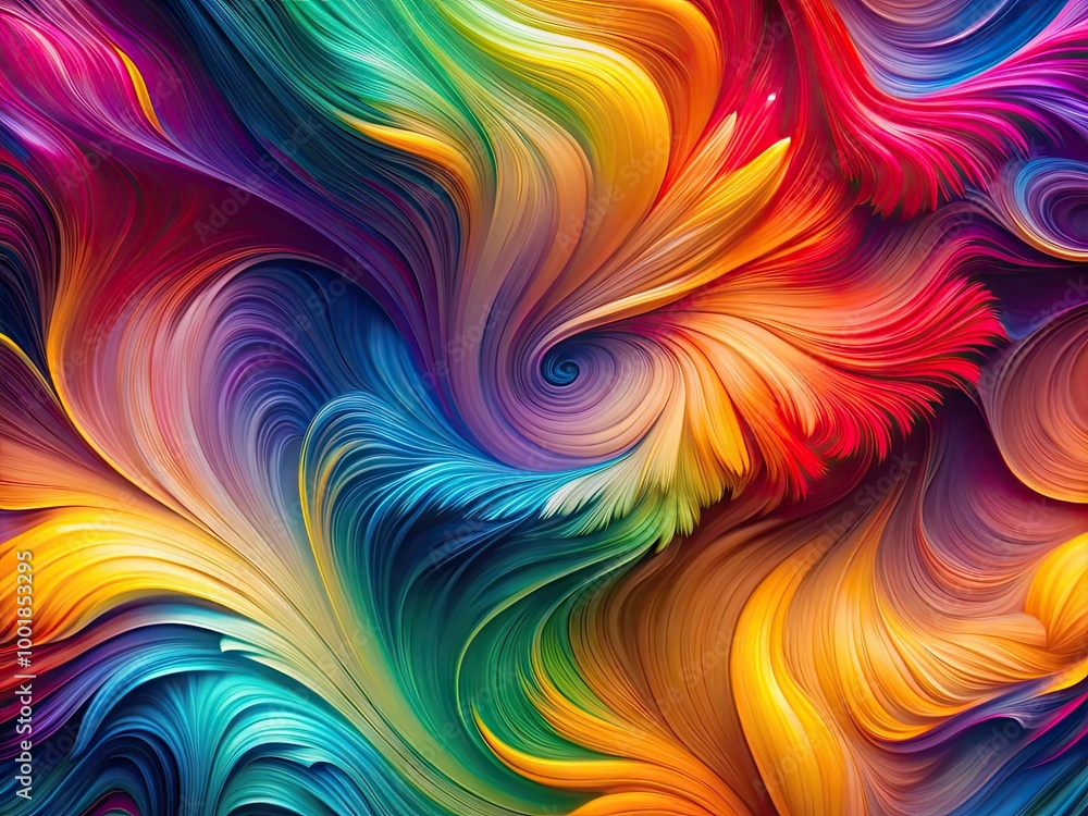 Poster vibrant colorful abstract background with fluid shapes and textures for creative design projects