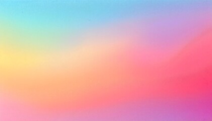 Obraz premium Retro Grainy Color Gradient Background Featuring Pale Pink, Blue, Yellow, Purple, Orange, and Red, Creating a Vibrant and Nostalgic Aesthetic
