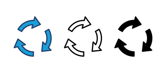 Recycle icon vector. Recycling vector icon.