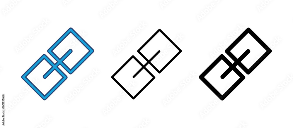 Poster link icon vector. hyperlink chain symbol.