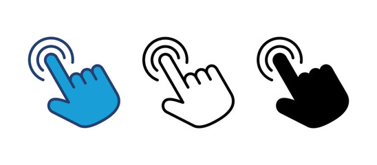 Hand cursor icon. cursor icon vector. hand cursor icon click