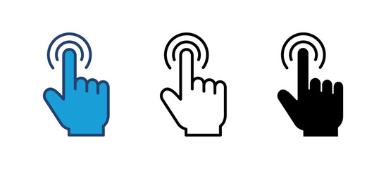 Hand click icon vector. pointer icon vector. hand cursor icon vector