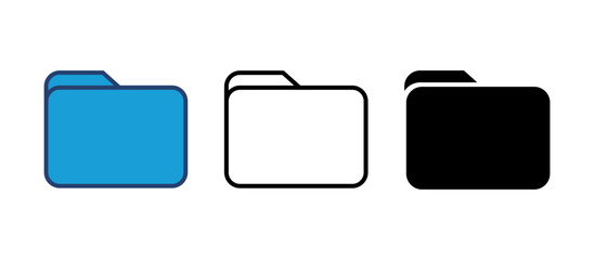 Folder icon vector. folder vector icon