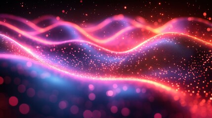 Retro wave background with neon colors and grid lines for a nostalgic 80s feel 