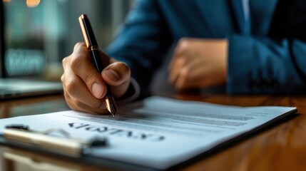 Signing a Contract with Precision and Care
