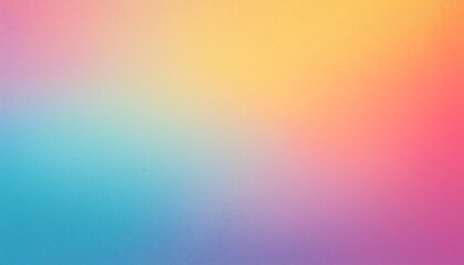 Obraz premium Retro Grainy Color Gradient Background Featuring Pale Pink, Blue, Yellow, Purple, Orange, and Red, Creating a Vibrant and Nostalgic Aesthetic