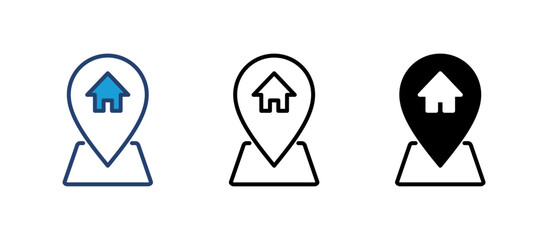 address icon vector. home location icon vector