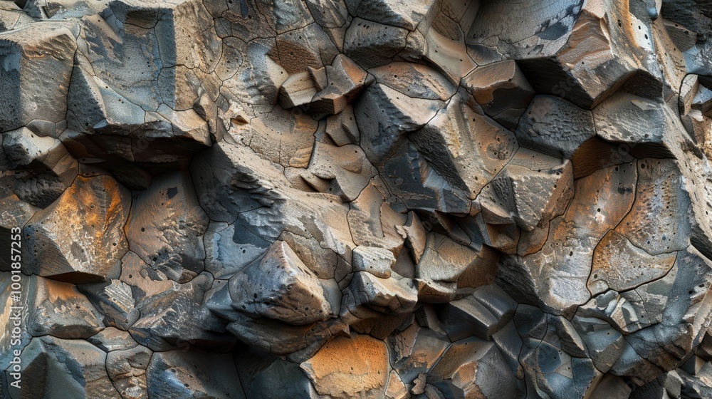 Aufkleber textured rock surface with angular patterns and colors