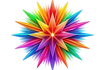 Vibrant Starburst Icon Design for Creative Projects, Logos, and Backgrounds in Bright Colors