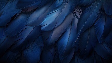 Obraz premium Enchanting Dark Blue Feather Texture Background with Exquisite Detail and Elegance