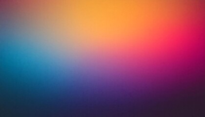 Obraz premium Retro Grainy Color Gradient Background Featuring Pale Pink, Blue, Yellow, Purple, Orange, and Red, Creating a Vibrant and Nostalgic Aesthetic