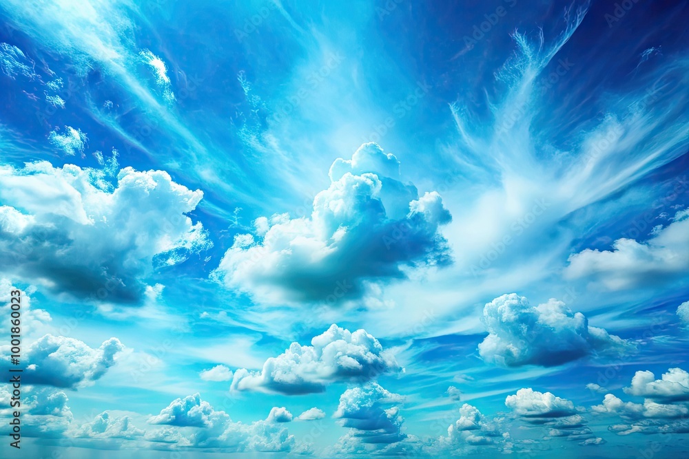 Aufkleber vivid sky blue background with a smooth gradient and subtle textures for creative design projects