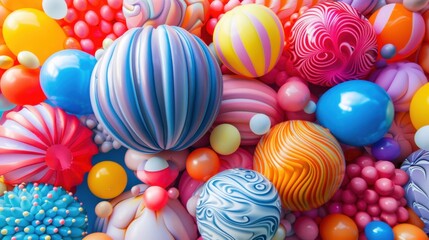 Fototapeta premium Colorful Abstract Balls and Orbs for Design Use