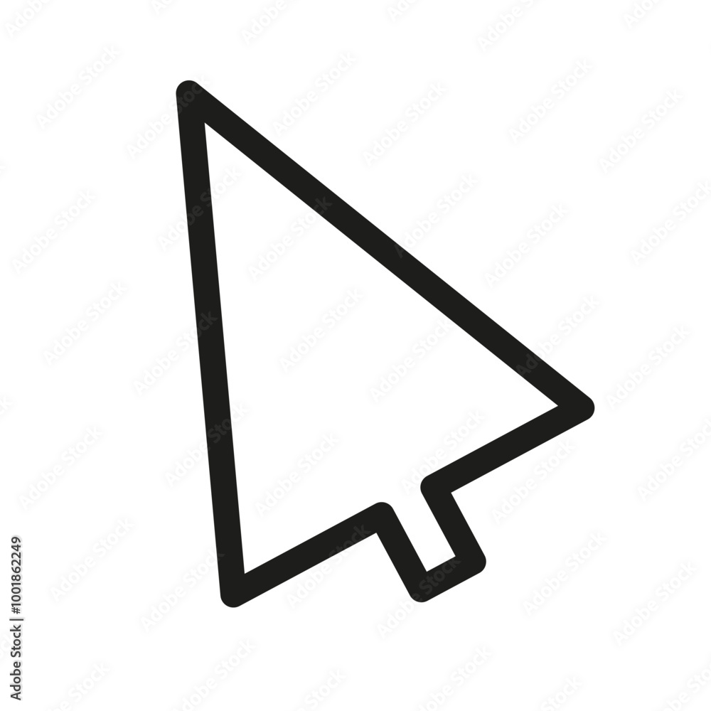 Poster cursor icon. pointer arrow symbol. mouse click icon. vector illustration.
