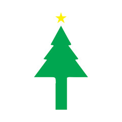 Fototapeta premium Christmas tree clip art design on plain white transparent isolated background for card, shirt, hoodie, sweatshirt, apparel, card, tag, mug, icon, poster or badge