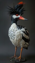 Obraz premium African Bird with Striking Black and White Feathers