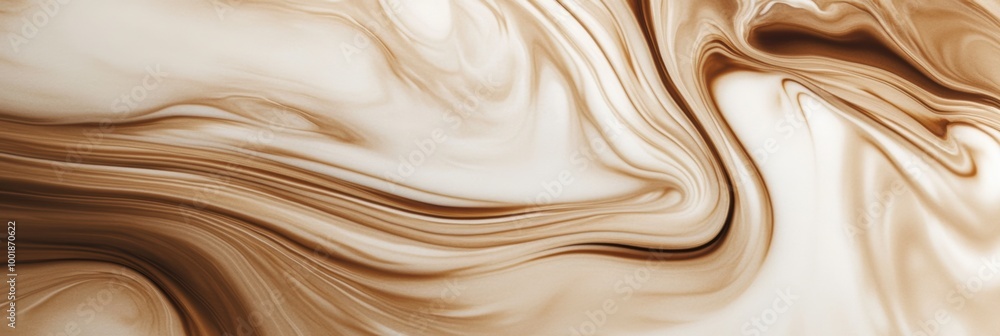 Fototapete swirling coffee blends seamlessly with milk creating a captivating abstract display in a cup on a so