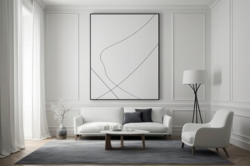 Vivid Minimalist White Canvas with Dreamlike Contours and Advanced Innovation