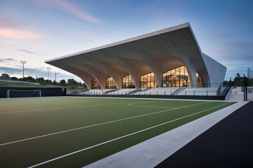 Fototapeta premium Dynamic and Vibrant Concrete Sports Facility Design