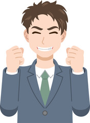 元気な男性会社員（アジア人）