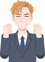 元気な男性会社員（白人）