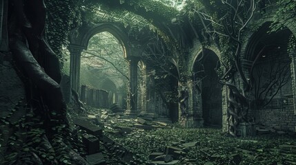Creeping Vines in an Ancient Ruin