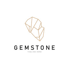 Gemstone Logo Stone Jewelry Vector Template Premium