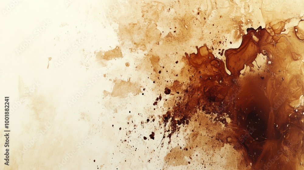 Leinwandbilder abstract art created from coffee stains and splashes on a textured surface for a unique artistic exp