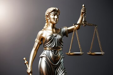 Lady Justice with Scales Representing Balance and Fairness in Law