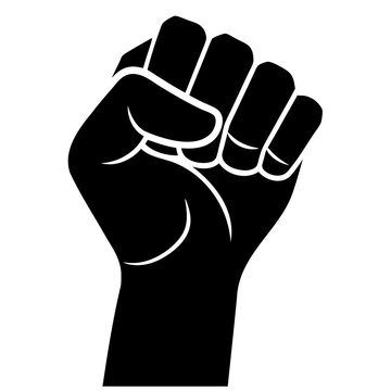 recommend clip art: Raised fist - symbol of victory, strength, power and solidarity flat vector icons for apps and websites