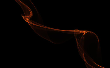 Dark abstract background with a glowing abstract waves