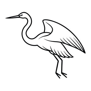 recommend clip art: Egret animal vector logo icon design template